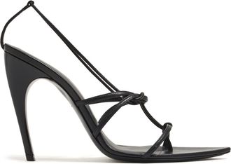 Nensi Dojaka pointed-toe leather sandals - women - Calf Leather/Calf Leather/Calf Leather - 38.5 - Black