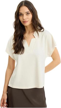 In Front Blouses - Dames - Blouses - Beige - M - Overhemden