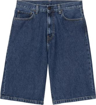 Carhartt Work in Progress Langdon Short - Heren - Denim shorts - Blauw - W34 - Katoen - Korte Broeken