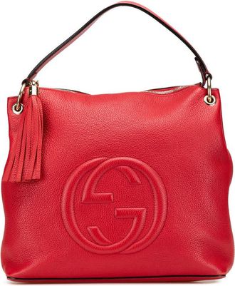 Gucci Pre-owned Gucci Large Pebbled Calfskin Soho Convertible Hobo Ladies 408825 525040