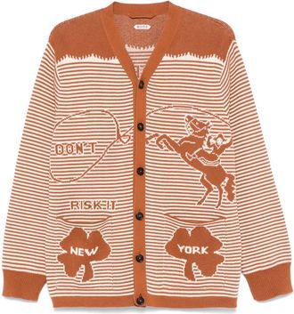 Bode Intarsia-Knit Cardigan - Mens - Cotton