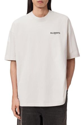 AllSaints Hallis Graphic T-Shirt in Dusk White at Nordstrom, Size Xx-Large