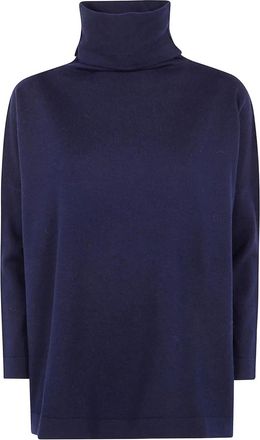 Daniela Gregis Maglione in lana con scollo a barca - Blu