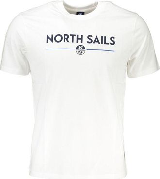 North Sails Mens Logo Tee - White Cotton - Size X-Large