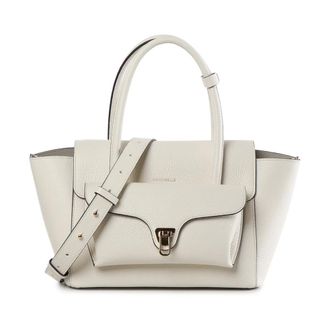 Coccinelle Handbags, female, White, Size: ONE SIZE Double Beat Medium