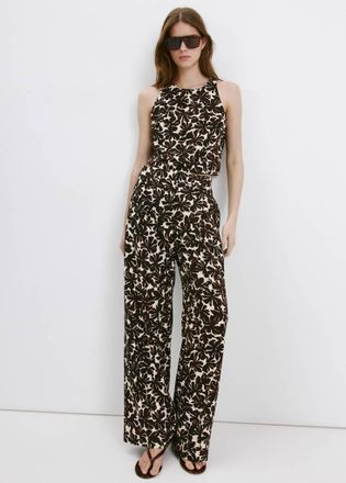 Mango Pantaloni diritti stampa floreale grezzo - Donna - 36 - MANGO