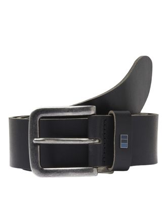 Jack & Jones Lederg&uuml;rtel JACK & JONES JACFLAG LEATHER BELT 4 CM NOOS, Herren, Gr. 80, schwarz, B&uuml;ffelleder, unifarben, G&uuml;rtel Lederg&uuml;rtel