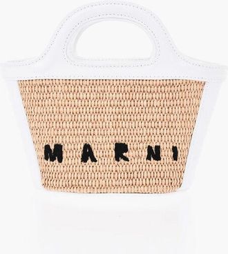 Marni Raffia and Leather Mini Handbag with Strap size Unica