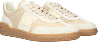 Valentino Garavani Mens Beige Fabric Low Top Sneakers
