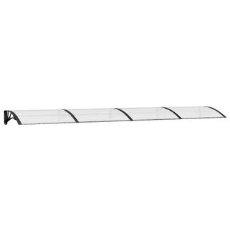 vidaXL Tettoia Per Porta Nero E Trasparente 400x75 Cm In Policarbonato - Vidaxl