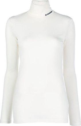 Jil Sander White Logo Print T-Shirt
