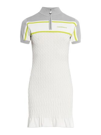 Casablanca Zip-up mini dress with ruffle trim