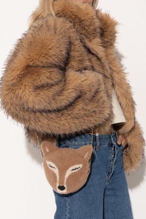 Jimmy Choo London Shoulder Bag Soft Fox Mini, Womens, Beige