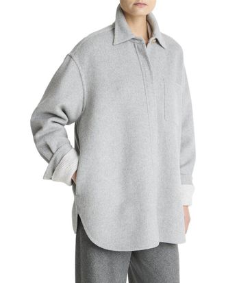 Vince Double Face Wool & Cashmere-Blend Shirt Jacket