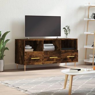 vidaXL Vidaxl - Mueble De Tv Madera De Ingenier&iacute;a Roble Ahumado 102x36x50 Cm