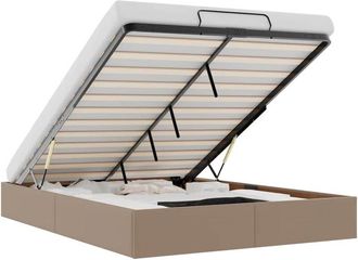 vidaXL Estructura Cama Otomana Sin Colch&oacute;n 140x190 Cm Cappucino Vidaxl