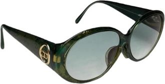 Dior Pre-owned Accessories, female, Green, Size: ONE SIZE Pre-owned Plastic Sunglasses