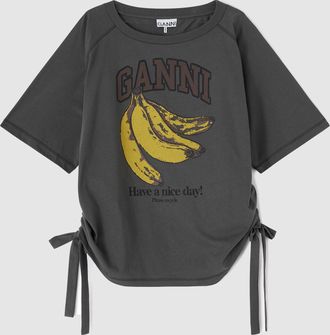 Ganni Tee-Shirt Future Heavy Jersey Raglan Volcanic Ash