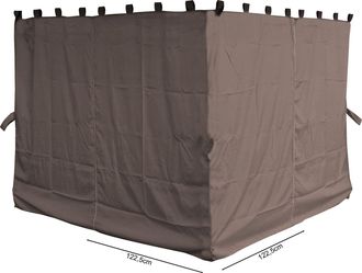 Quick-Star Quick-star - 4 Seitenteile F&uuml;r Pavillon Paris 3x3m Seitenwand Taupe