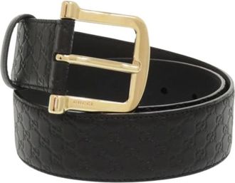 Gucci Pre-owned Belts, female, Black, Size: ONE SIZE Pre-owned Leather Belt