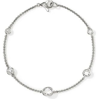 John Hardy JH Lovestruck Station Bracelet, Sterling Silver, Lab-Grown Diamonds, 1.45TCW at Nordstrom, Size Medium