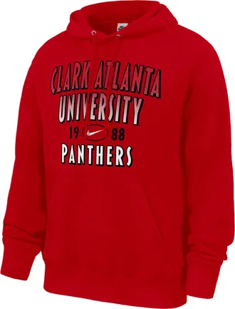 Nike Mens College (Clark Atlanta) Club Fleece Pullover Hoodie in Red | M31233CLAUA26-RED