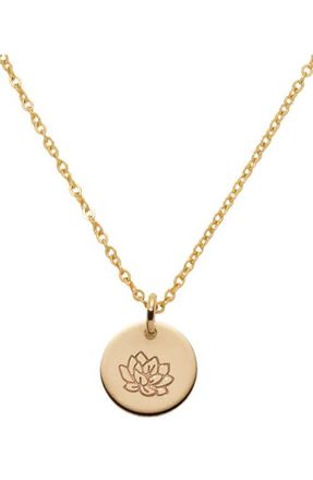 Made by Mary July Birth Flower Necklace in Gold Filled at Nordstrom, Size Medium