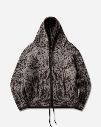 Roa Men s Shrub Felted Knit Zip-Up Sweater Fuzzy Brown