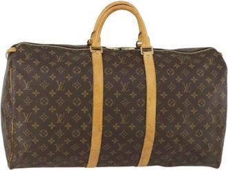 Louis Vuitton Pre-owned Weekend Bags, female, Brown, Size: ONE SIZE Pre-owned Canvas Weekend Bag