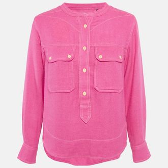 Isabel Marant Pink Silk Button Front Shirt