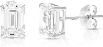 Vir Jewels 2 cttw Emerald Lab Grown Diamond Stud Earrings in 14K Gold With Push Backs For Women