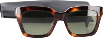 Saint Laurent Saint Laurent Tortoise-effect Zonnebril in Bruin Acetaat