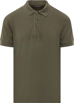 Tom Ford Piquet Polo - Heren - Polos - Groen - M - Katoen - Tops