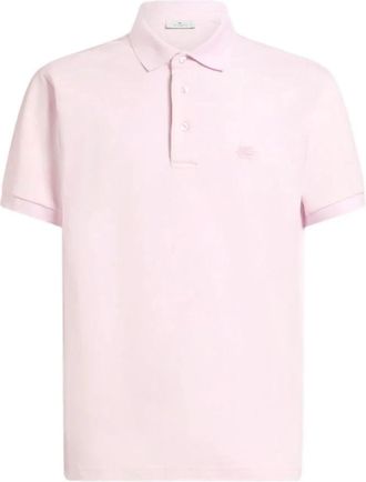 Etro Paisley Jacquard Poloshirt - Heren - Polos - Roze - S - Katoen - Tops