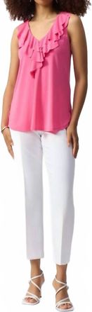 Joseph Ribkoff Womens Silky Knit Sleeveless Tunic Top In Bubble Gum