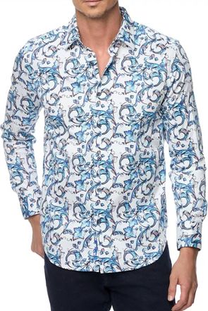 Robert Graham Acosta Long Sleeve Shirt In Blue