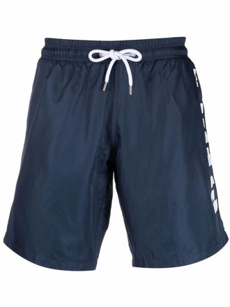 Philipp Plein Zwembroek met logoprint - Blauw