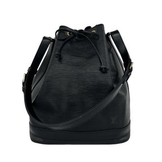 Louis Vuitton Black Leather Shoulder Bag Tote Bag (Pre-Owned)