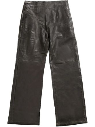 Rick Owens brushed-finish trousers - Grey