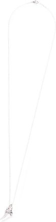Vivienne Westwood Silver Horn-Shaped Sparkling Stones Necklace