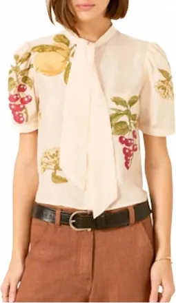 Alix of Bohemia Chance Short Sleeve Top In Four Fruits