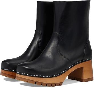 Swedish Hasbeens Plain Boot Womens Boots Black : EU 39 (US Womens 9) B - Medium, Leather/Rubber
