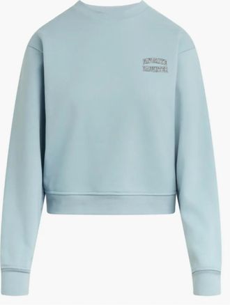 Favorite Daughter Womens Collegiate Sweatshirt In Sea Blue/gardenia