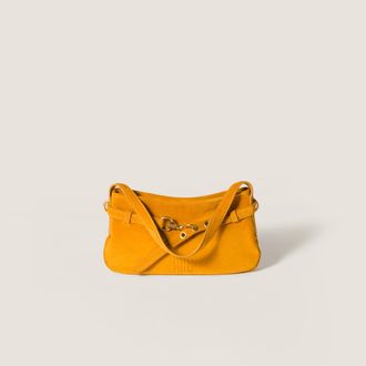 Miu Miu Aventure Suede Bag, Woman, Whiskey