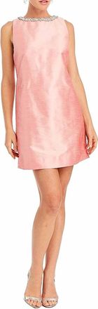 Mestiza New York Manhattan Embellished Shift Mini Dress In Rose Pink