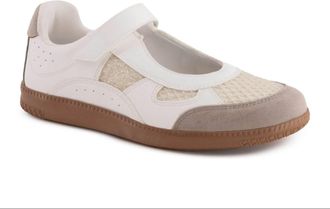 Andrea Womens Leather Sneakers In White