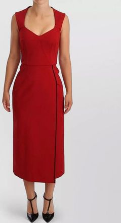 Dolce & Gabbana sleeveless sweetheart midi dress