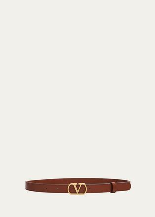 Valentino Garavani VLogo Signature Leather Belt, 20MM