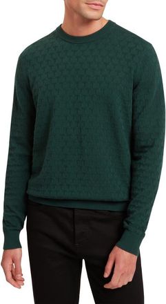 Ted Baker Sainsy Jacquard Cotton Blend Sweater in Dark Green at Nordstrom, Size 3