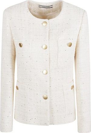 Tagliatore Jassen Beige - Dames - Blazers - Beige - L - Katoen - Jassen